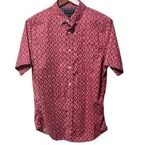 BANANA REPUBLIC Men’s Short Sleeve Button Down Collared Patterned Shirt Size M